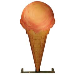 1930s Hand-Painted Tin Trade Ice Cream Sign 4