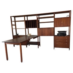 Stunning 4 Bay George Nelson style Freestanding Wall Unit Shelf Bookcase