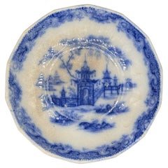 Blue & White Dish Staffordshire Whampoa Pattern Transferware