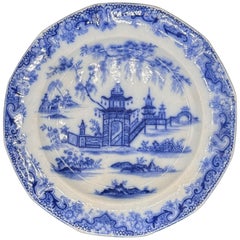 Piatto Staffordshire 8,25 "Whampoa Pattern" in ceramica Transferware