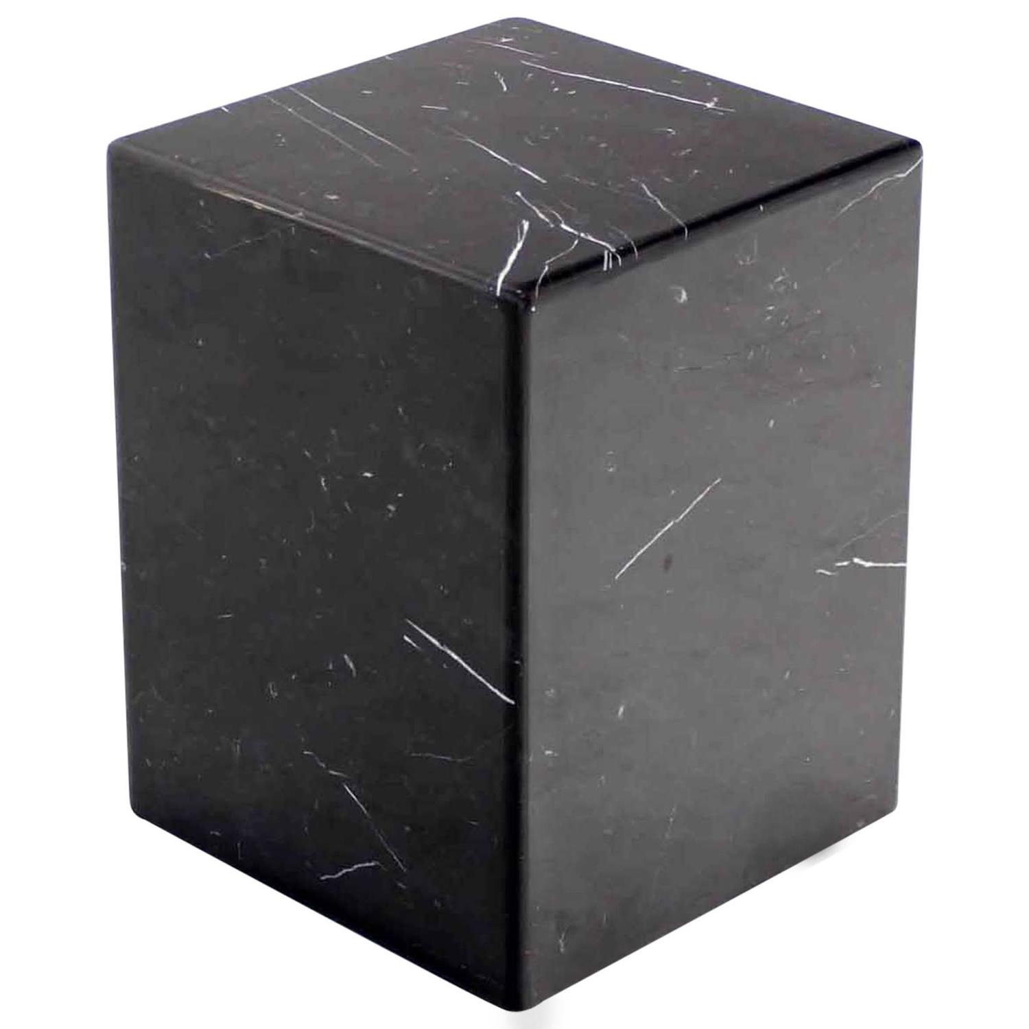 Black Marble Cube Shape Pedestal at 1stdibs