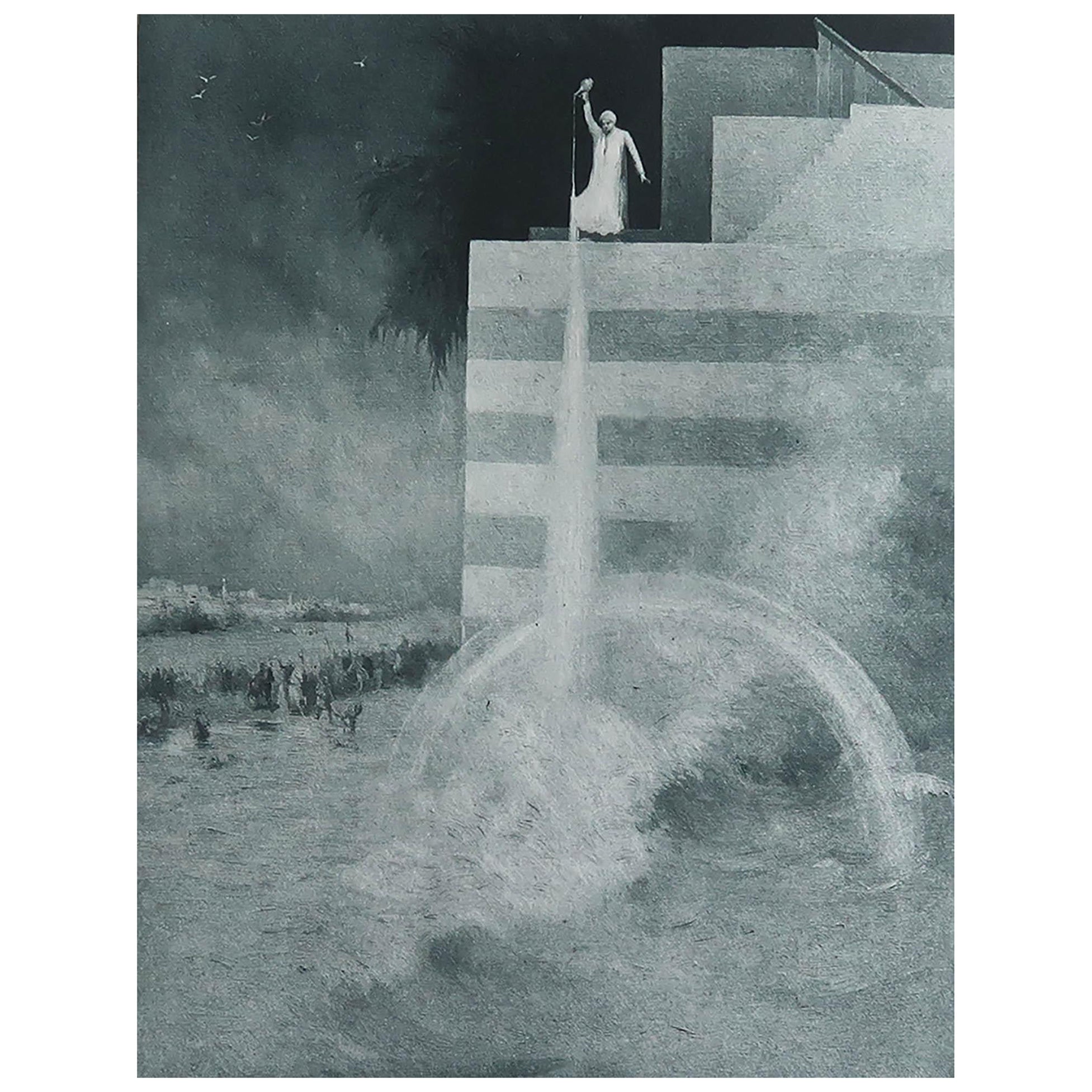Grabado original antiguo " Las mil y una noches " según Albert Letchford. 1897
