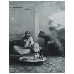 Original Antique " Arabian Nights " Print After Albert Letchford. 1897