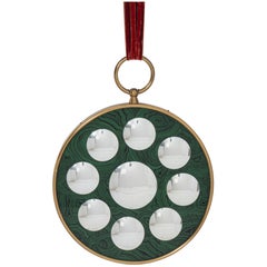 Circular 'Faux Malachite' Optical Wall Mirror by Piero Fornasetti, italy, c.1955