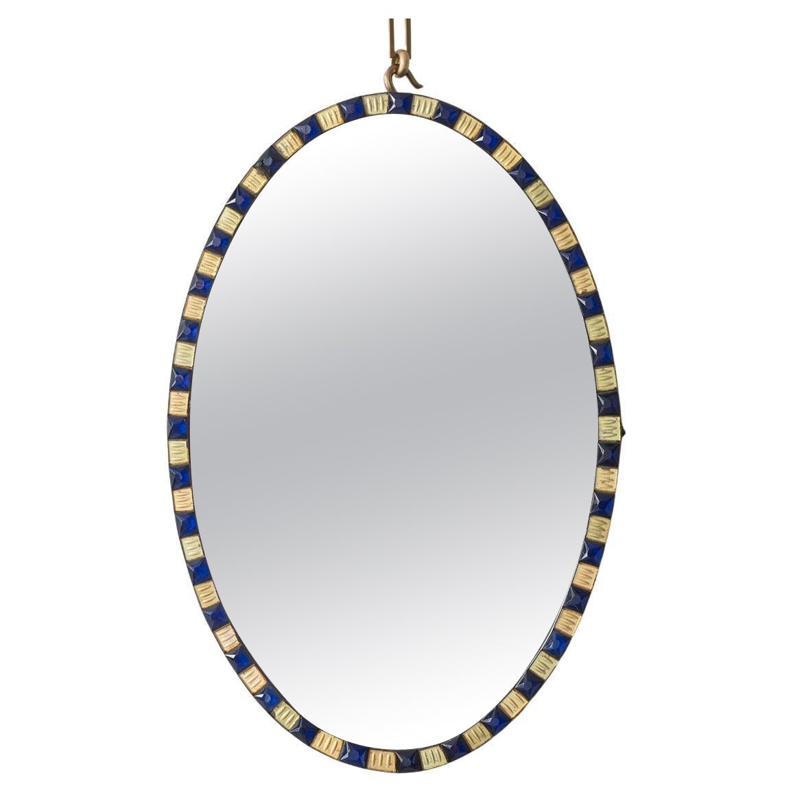 A George III Irish Oval ‘All Glass’ Mirror