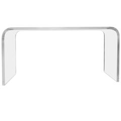 Stunning Waterfall Console in Lucite by Amparo Calderón Tápia, Signed