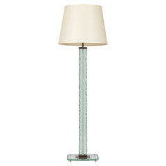 Rare Chiseled Glass Floor Lamp by Pietro Chiesa for Fontana Arte, Italy, c.1935