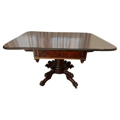 Rare Flame Mahogany Antoine Quervelle Attributed Philadelphia Breakfast Table
