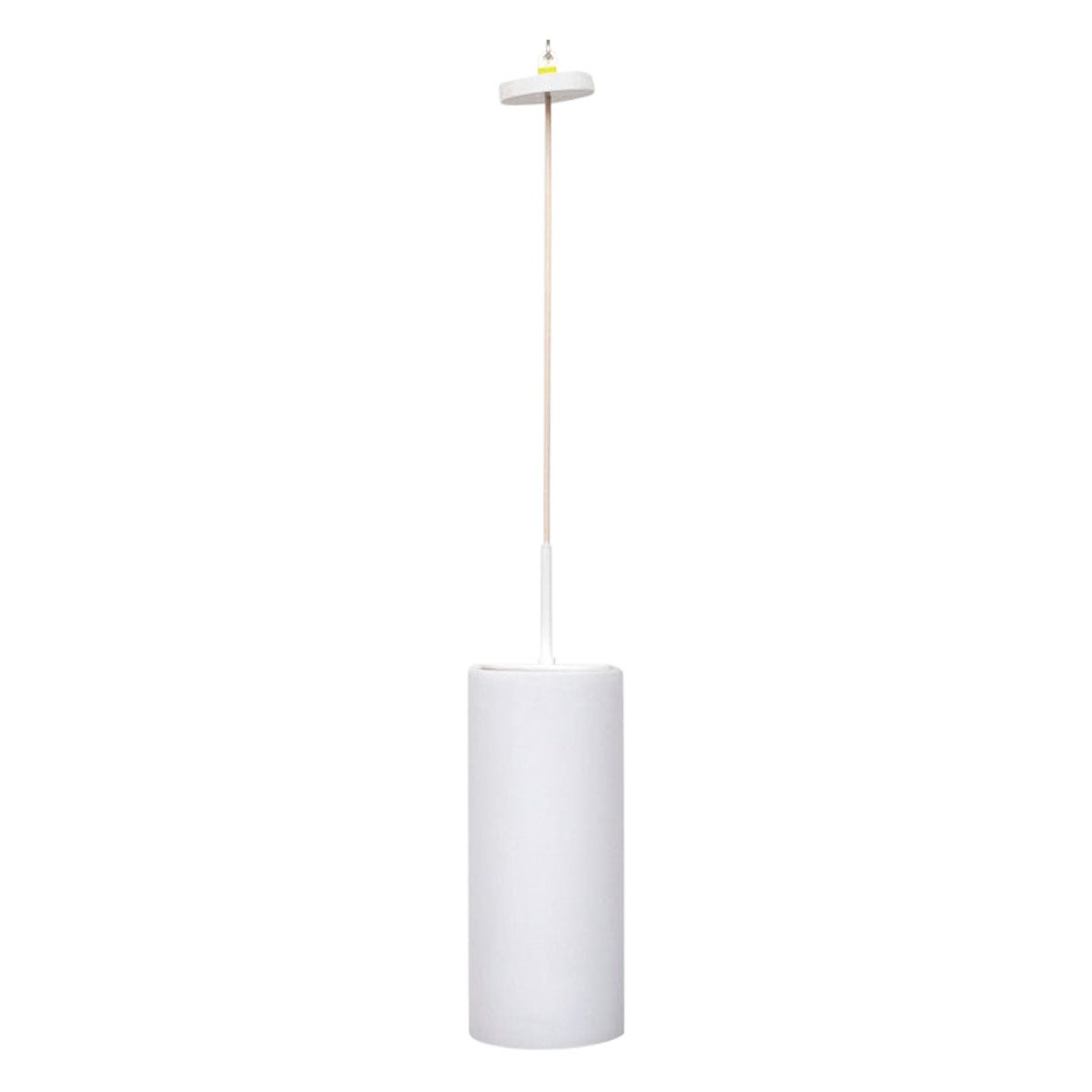 Mid-Century "Limburg" Milk Glass Cylinder Pendant Lamp by BEGA For Sale