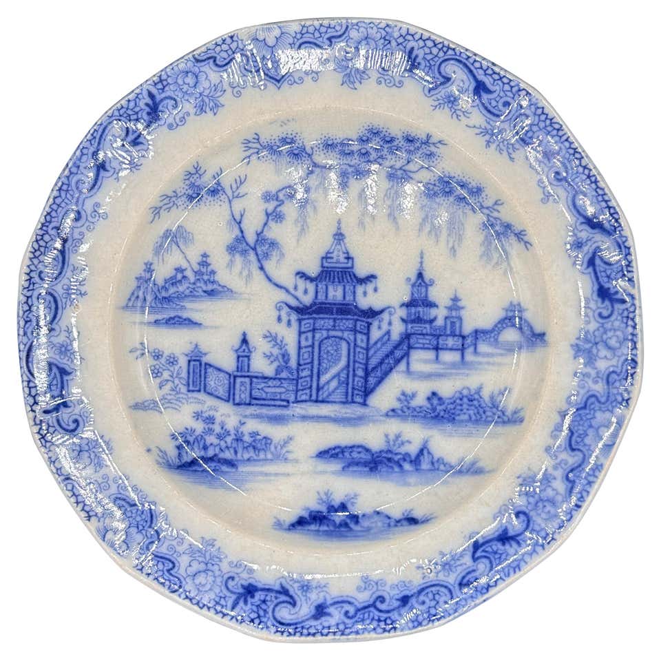 Staffordshire English Ceramic plate Whampoa pattern circa 1842 For Sale ...