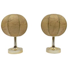 Used Pair of Mid-Century Modern Marbled Cocoon Tulip Table Lamps from Goldkant, 1950s