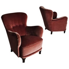Swedish designer elegant lounge chairs, 1950s