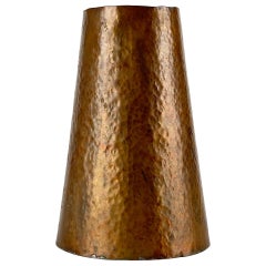 Vintage Modernist Hand Hammered Copper Vase