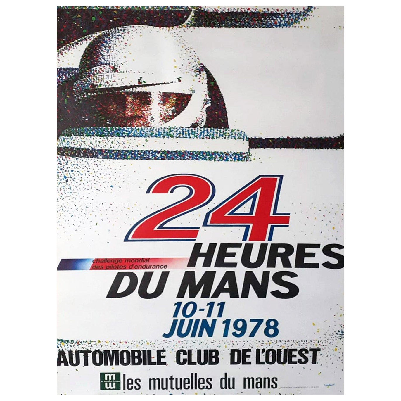 1978 Le Mans 24 Hours Original Vintage Poster