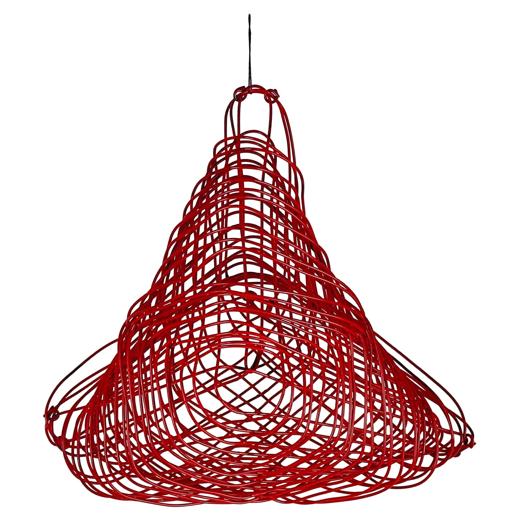 Escultura de alambre móvil geométrica colgante moderna vintage en venta