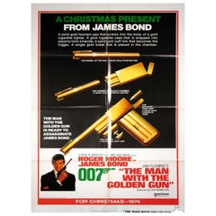 Affiche vintage originale The Man With The Golden Gun de 1974