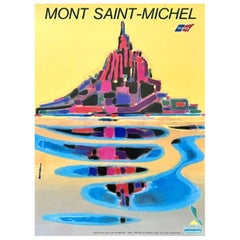 1989 Mont St Michel - Auriac Poster originale d'epoca