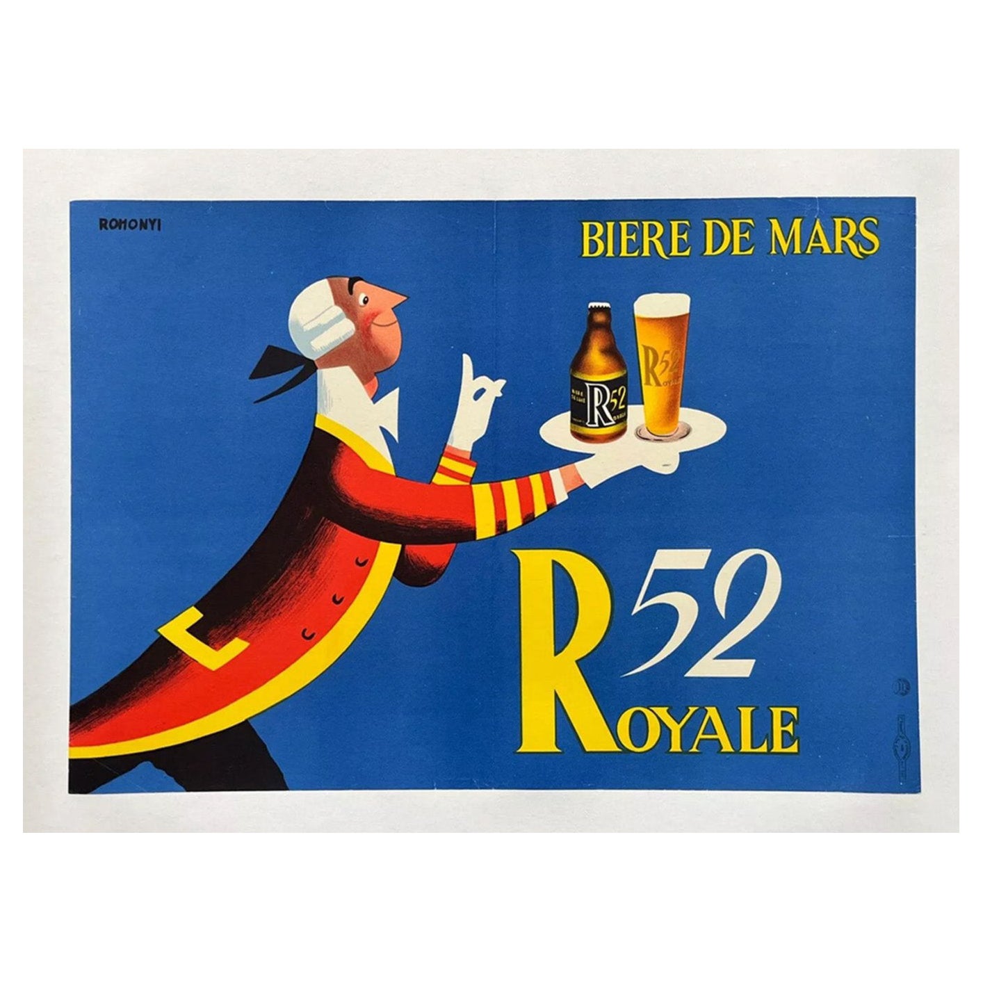 Beer of Mars - R52 Royale - Affiche vintage originale de 1960