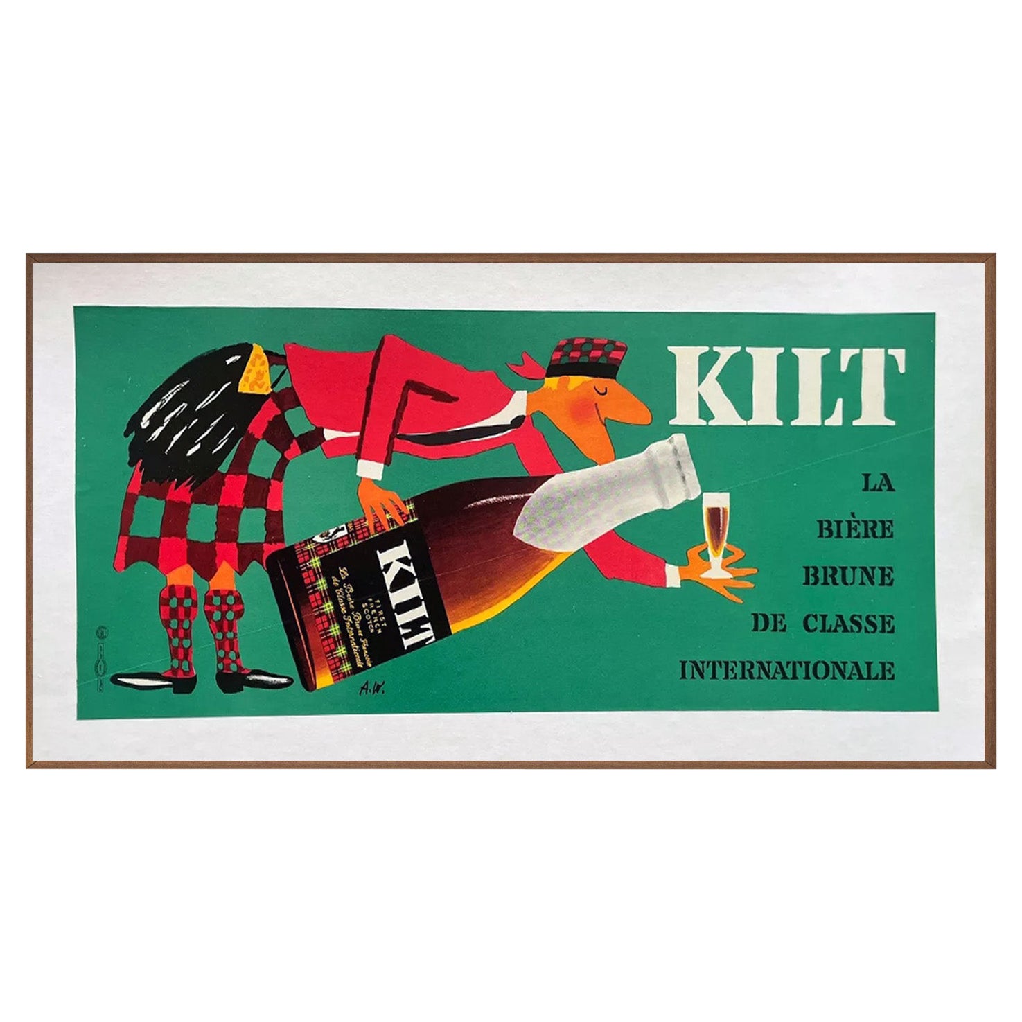 1960 Kilt Beer Original Vintage Poster