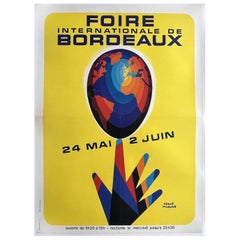 Affiche vintage d'origine Morvan Foire de Bordeaux, 1980
