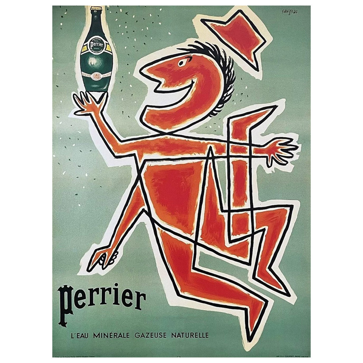 1970 Perrier - Savignac Poster originale d'epoca