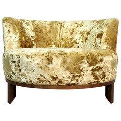 Crushed Velvet Pearsall Style Lounge Chair