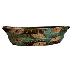 Large "Boat Shaped" Studio Pottery Bowl, circa 1980