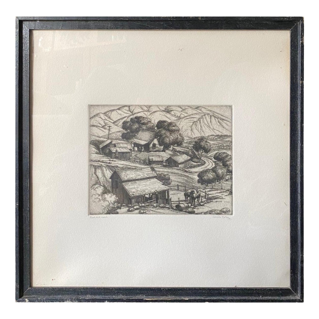 Cornelis Botke, edizione limitata firmata. California Artistics Stampa all'acquaforte Foothill Ranch
