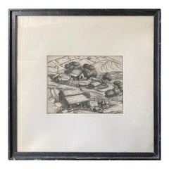 Cornelis Botke, edizione limitata firmata. California Artistics Stampa all'acquaforte Foothill Ranch