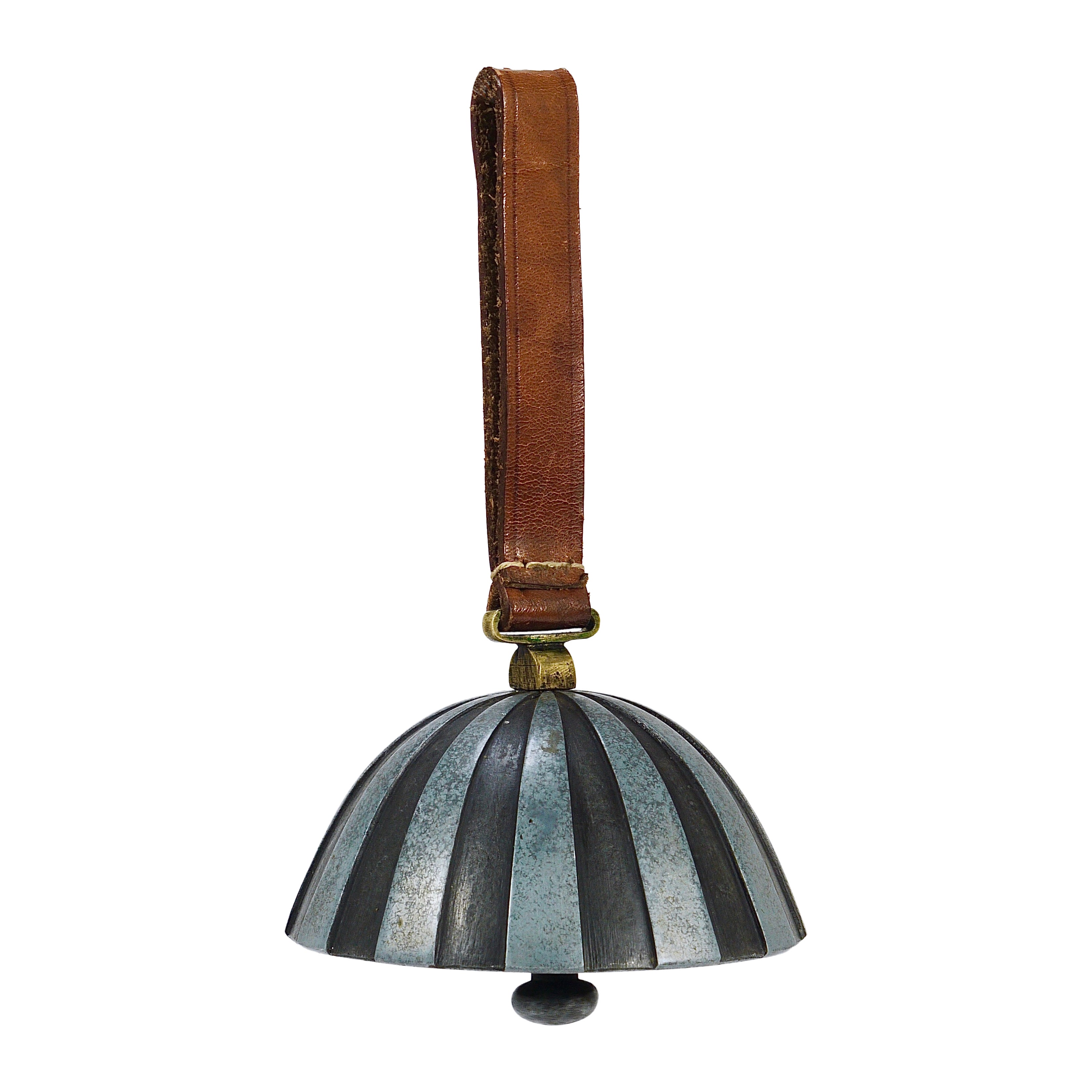 Carl Aubock Vintage Zebra Dinner Bell #3604, Presse-papier, Vienne, années 1950
