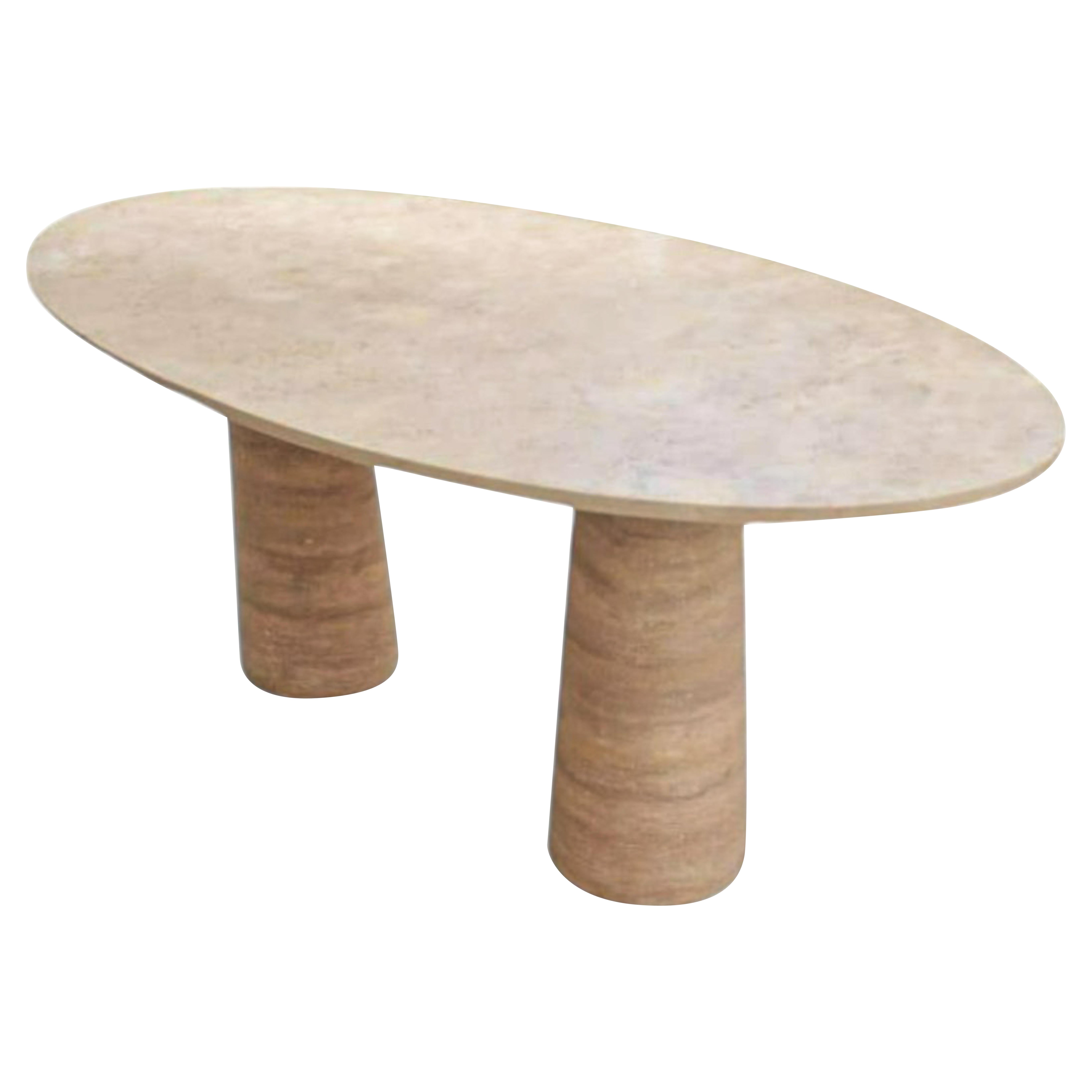 What is a travertine table?