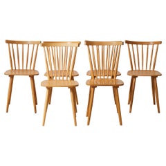 Set: 4+2 Vintage Mid-Century Dining Chairs by Horgenglarus Switzerland 1970s