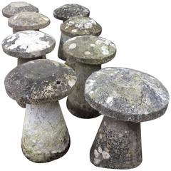 Antique English Set of Four Staddle Stones, circa 1790