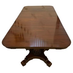 Exceptional Quality Antique Figured Mahogany Triple Pedestal 10/12 Seater