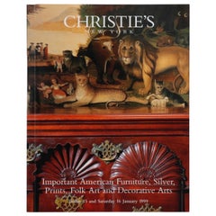 Christie's New York, Wichtiger Katalog für amerikanische Möbel 1999
