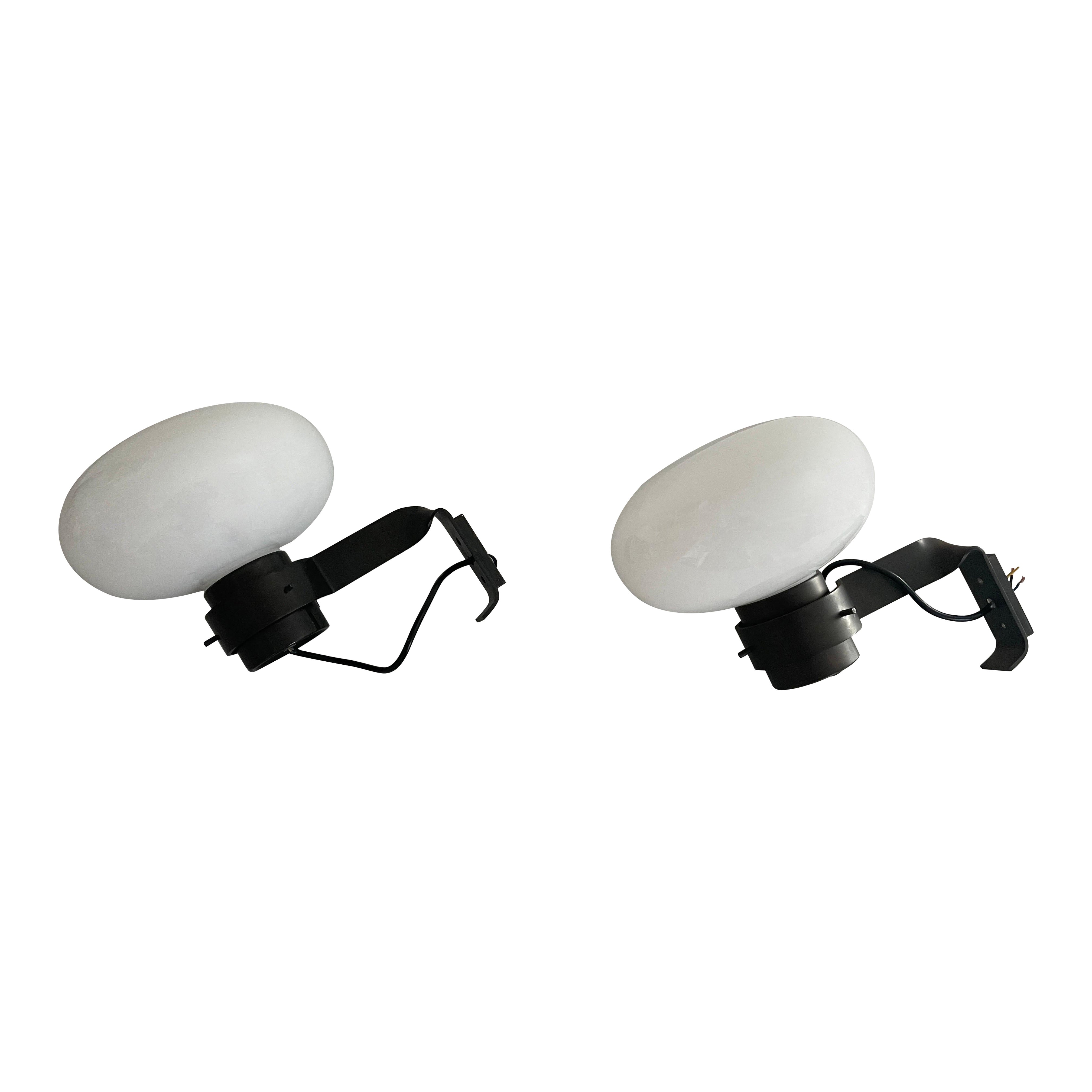 Pair of Wall Lights by Elio Martinelli for Martinelli Luce, 1970s, Italy