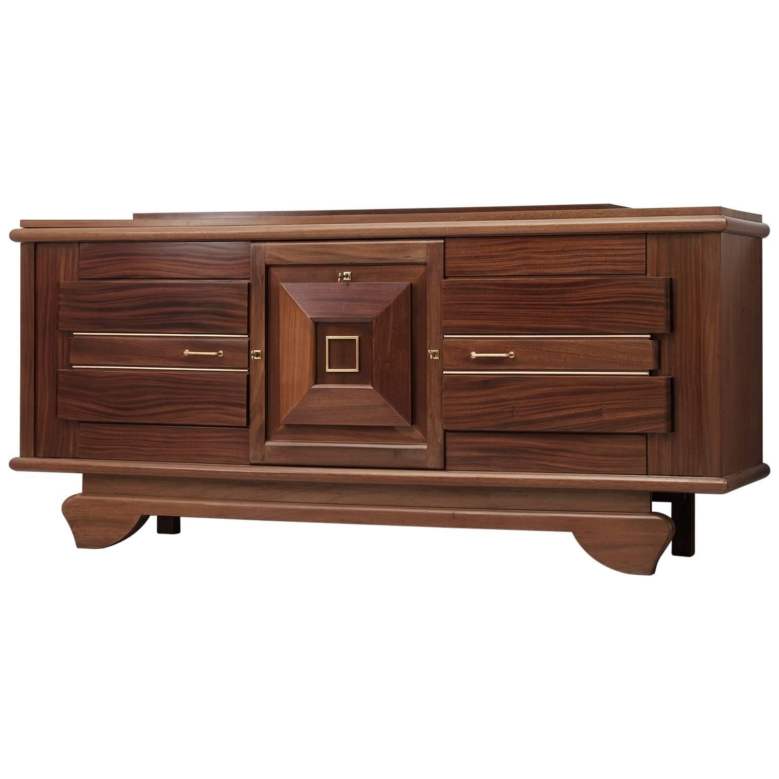 Art Deco Credenza in Mahogany 