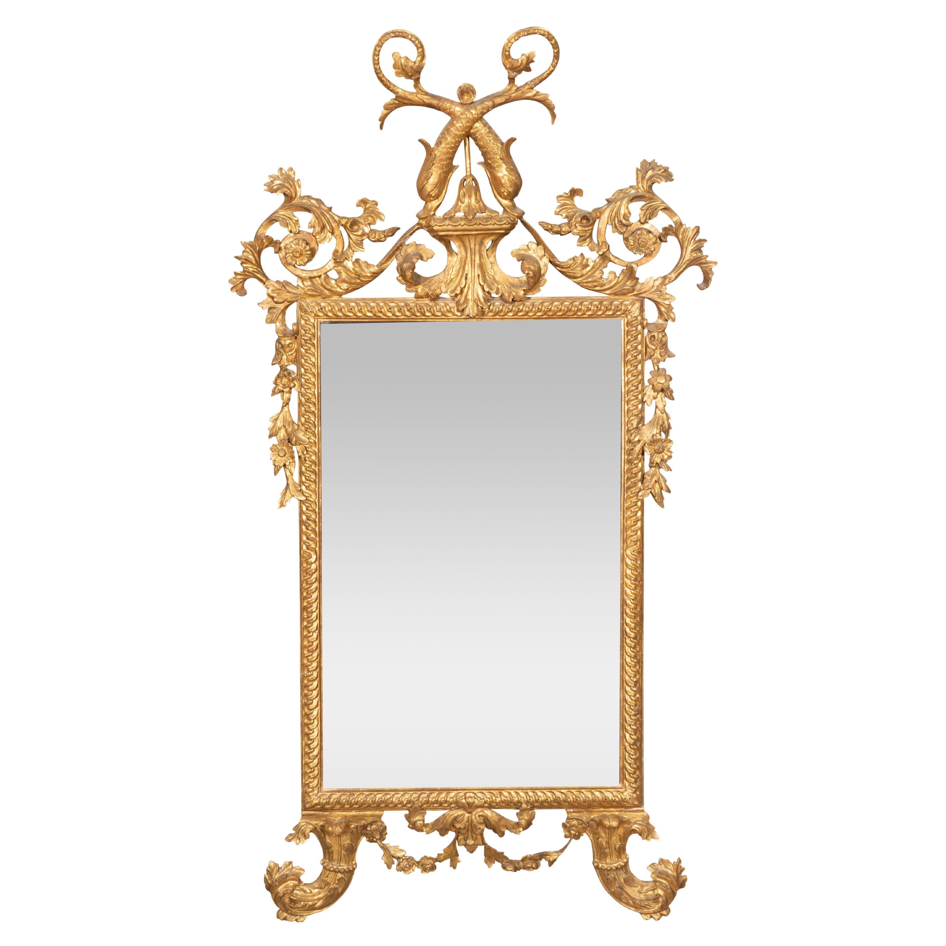 Italienischer neoklassischer Spiegel aus Giltwood