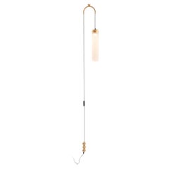 Lampada da soffitto a terra Y30 in ottone satinato di Clara Viladecans