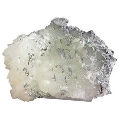 Large White Quartz with Grey Tips and Pyrite Large White Quartz with Grey Tips and Pyrite