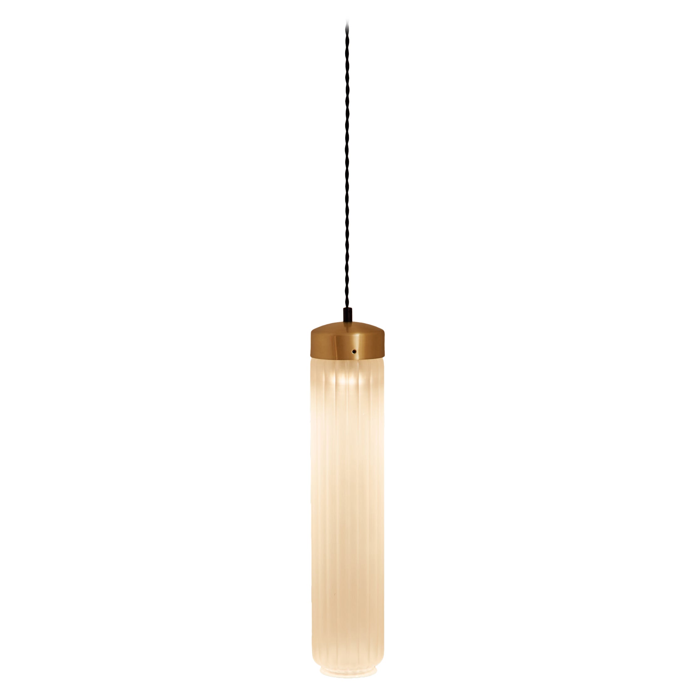 Lampada da soffitto Ines in ottone satinato di Clara Viladecans