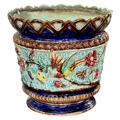 Jardinière en majolique française du XIXe siècle