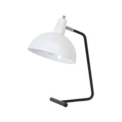 Anvia Reissued 'The Director' Table Lamp in White with Black Frame
