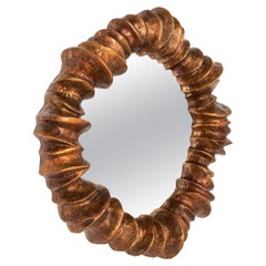 Contemporary Bronze Mirror "Lentille" by Agnès Debizet, France