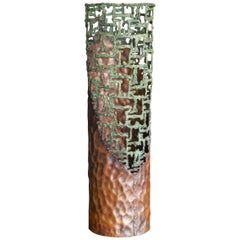 Large Sculptural Metal Vase by Marcello Fantoni