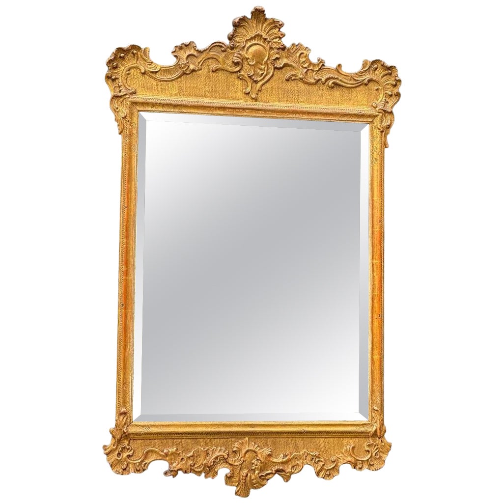 Baroque Wood Carved, Stuccoed and Gilded Mirror, Vienna Around 1700