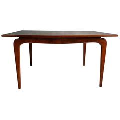 Classic Modernist Walnut Dining Table, Lane Perseption