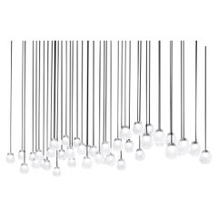 Lampada a sospensione lineare Gocce di Euroluce Lampadari