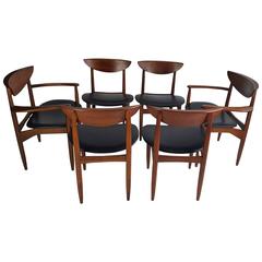 Set of Six Modernist Dining Chairs Lane Perception
