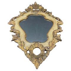 Italian Mid-Century Florentine Gilt Wood Wall Mirror, 1950s
